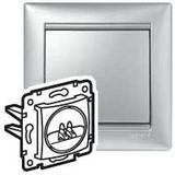 VALENA GNIAZDO GŁOŚNIKOWE POJEDYCZNE ALUMINIUM, Legrand