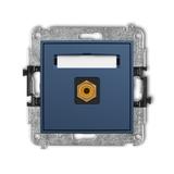 ICON Gniazdo pojedyncze RCA (typu cinch - żółty pozłacany) navy blue 64IGRCA-1 KARLIK