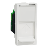 Nowa Unica, Gniazdo 1xRJ45 kat.6 UTP 1 moduł, białe