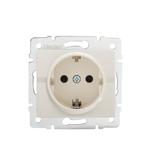 LOGI Gniazdo pojedyncze Schuko śrubowy Kremowy 16A 250V 021220103 25145 KANLUX