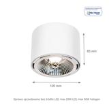 CHLOE AR111 IP20 okrągła biała nieruchoma