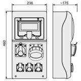 Rozdzielnica RSS-02 -okienko inspekcyjne 8 modułów -wyposażona w okablowanie do podłączenia zabezpie 942026 ELEKTROMET