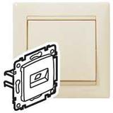 VALENA - GNIAZDO 1XRJ45 KAT. 6 FTP KREMOWE, Legrand