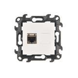 Simon 24 Gniazdo komputerowe pojedyncze RJ45 kat. 6 ekranowane biały N61E.01/11