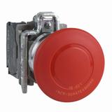 Harmony XB4 Przycisk awaryjnego zatrzymania Czerwony 40mm Podciągnięcie 1Z+1R Metalowy XB4BT845EX Schneider
