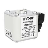FUSE 350A 690V 1BKN/50 AR UC Wkładka szybka 350A AC 690V rozmiar 1 53x69x51 mm aR IEC UL, 170M4461 E
