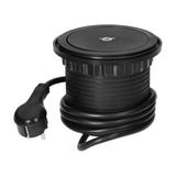 Gniazdo meblowe O10cm wysuwane z blatu z ładowarką indukcyjną, ładowarką USB i przewodem 1,5m, 3x2P+ OR-GM-9017 ORNO