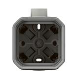 NOWE PLEXO - PUSZKA NATYNKOWA POJEDYNCZA Z PRZEPUSTEM KABLOWYM PG16 SZARA