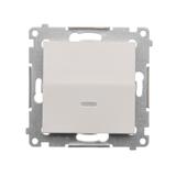 Simon 54 Łącznik schodowy z podświetleniem LED bez piktogramu 10A 250V szybkozłączka biały DW6L.01/X/11 KONTAKT