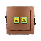 DECO Mechanizm gniazda światłowodowego/optycznego podwójnego, bez pola opisowego brązowy metalik