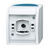 OCEAN Sygnalizator świetlny do lampek z gwintem E 10 Bez klosza, bez lampy,  IP 44 szary/zielono-nie