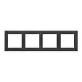 Simon 10 Ramka 4-krotna poczwórna poziom i pion czarny mat