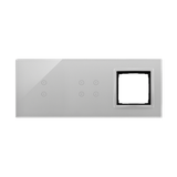 Simon 54 Touch Panel dotykowy S54 Touch 3 moduły 2 pola dotykowe pionowe + 4 pola dotykowe + 1 otwór na osprzęt S54 srebrna mgła DSTR3340/71 KONTAKT