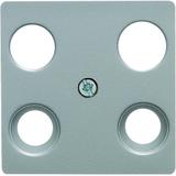 BERKER B.7 Płytka centralna do gniazda antracytowego 4-wyj. aluminium 14831404 HAGER