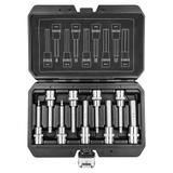 Końcówki sześciokątne na nasadce 100 mm, zestaw 9 szt.