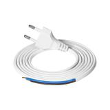 Przewód przyłączeniowy wtyczka EURO 2P 2x0,75mm2 IP20 1,9m biały ORNO