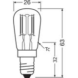 Lampa LED SPECIAL T26 Filament szkło przezroczyste 5 non-dim 1,6W 824 E14