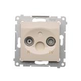 Simon 54 Gniazdo antenowe R-TV zakończeniowe do gniazd przelotowych kremowy