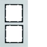 BERKER B.7 Ramka podwójna aluminium/antracyt mat 10126904 HAGER