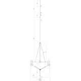 Iglica odgromowa fi 40/16/10 mm dł. 8500 mm Al ze statywem St/tZn, bez podstaw betonowych