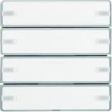 BERKER KNX e/s Q.x Przycisk poczwórny z polem opisowym z diodami LED RGB i czujnikiem temperatury aluminium 80144321 HAGER