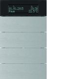 BERKER B.IQ Przycisk poczwórny z regulatorem temperatury i wyświetlaczem aluminium 75664594 HAGER