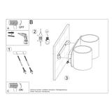 Sollux Kinkiet ORBIS 2 szary SL.0661