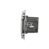 Simon Basic Ładowarka 2 x USB 2.1 A 5V DC 230V srebrny mat