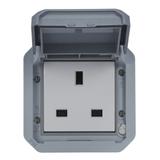 NOWE PLEXO - GN. STD. BRYTYJSKI 2P +Z ZACISKI ŚRUB MECHANIZM 13A-250V SZARE 069585L LEGRAND