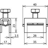 Zacisk do taśmy 540 901, 25x0,3 mm, stal nierdzewna NIRO