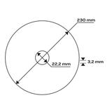 Tarcza tnąca do kamienia 230 x 3.2 x 22.2 mm, 42 37C30-R-BF