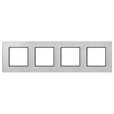 ARIA Ramka poczwórna - kolor szczotkowane aluminium