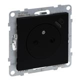 SUNO - Gniazdo płaskie 2P+Z - 16 A - z USB Typ - C - 1,5 A - zaciski automatyczne - z przesłoną, Cza