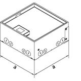 tehalit.VE-EE Zestaw puszka podło-montazowa mini IP30 3kN Q02 144x144 15mm stal