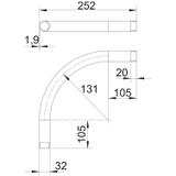 SBM32 W ALU, Kolanko rurowe alu