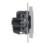Suno Gniazdo Pojedyncze Z Uziemieniem Schuko 2P+Z 16A 250 V Z Przesłoną Zaciski Automatyczne Aluminium 721320 LEGRAND