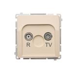 SIMON BASIC WMUA-01100z-9011 Gniazdo antenowe R-TV zakończeniowe do gniazd przelotowych (moduł), 1x