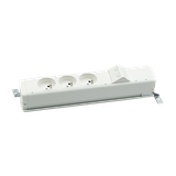 "Simon 480 TS48-130E300K0-33 Listwa standardowa 3 gn. typ E i płytka 2xRJ45 keystone