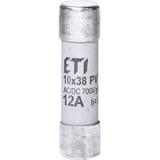 Wkładka topikowa cylindryczna PV gR 700V CH10x38 gR 12A 700V AC DC 002625022 ETI