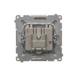 Simon Basic Gniazdo antenowe R-TV-SAT końcowe 1x wejście: 5 MHz–24 GHz stal inox *Może być użyte jak