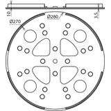Podkładka EVA (kopolimer) do podstawy betonowej 102 075 / 102 003 (kolor czarny)