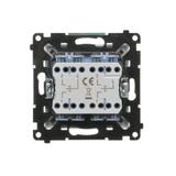 Simon 55 Przycisk zwierny poczwórny 10 AXm szybkozłączka Aluminium mat