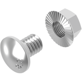 Śruba złbem grzybkowym + nakrętka ząbkowana SGKFM6x12 (STD)