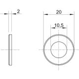 966 M10 V4A, Podkładka M10 125 V4A