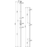 Rura wsporcza GRP/StSt l = 5 m, z iglicą (2,5 m) 105323 DEHN