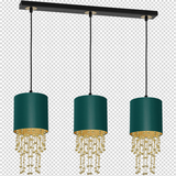 Milagro lampa wisząca Almeria 3xE27 zielono/złota MLP64500