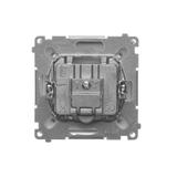 Simon Basic Gniazdo antenowe R-TV-SAT przelotowe 1x wejście: 5 MHz–24 GHz satynowy