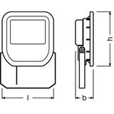 Floodlight LED 10W/3000K IP65 White