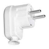 Wtyczka kątowa Uni-Schuko 16A, 230V, biała