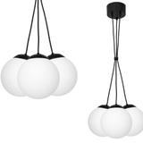 Milagro lampa wisząca Lima 3xE14 czarno/biała MLP6523